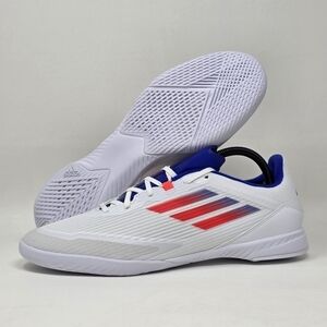 Adidas F50 League IN Cloud White Red  Blue Indoor Soccer IF1395 Mens Sz 10.5 New